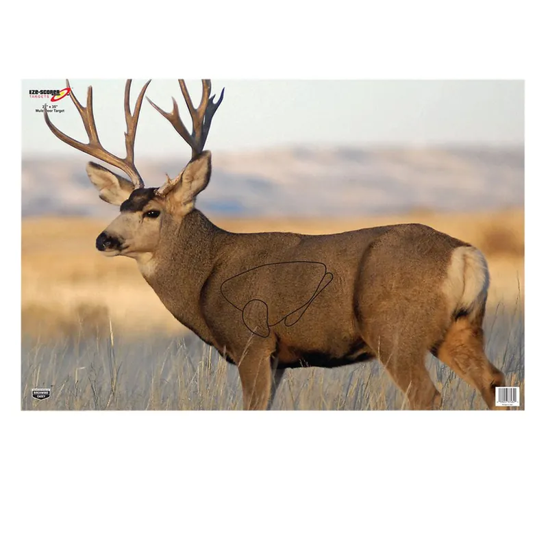 Birchwood Casey EZE-Scorer Mule Deer Paper Hanging 23" x 35" Multi-Color 2 Per Pkg