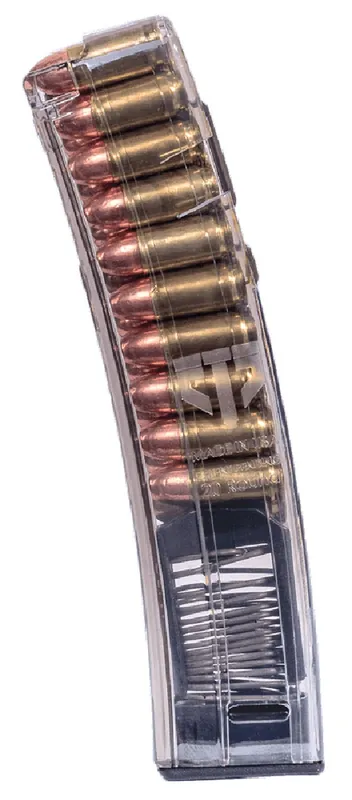 ETS Group Rifle Mags Clear Detachable 20rd 9mm Luger for H&K MP5,SP5K,MP5K,94,SP89