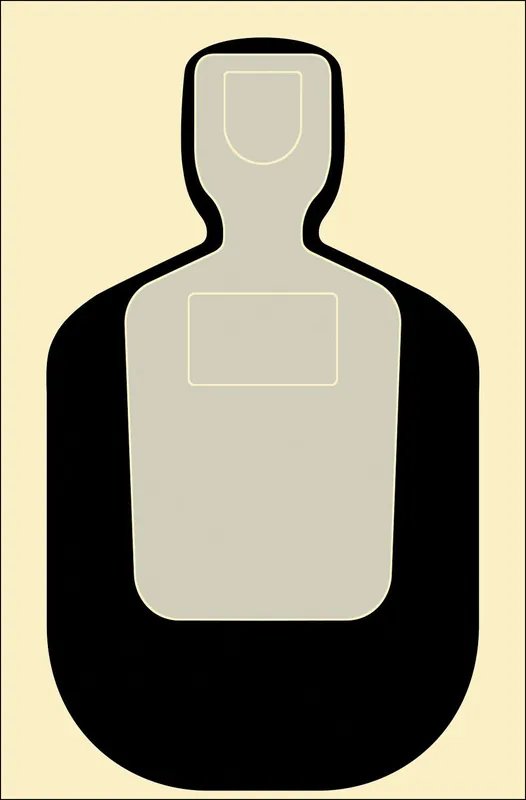 Action Target Qualification Silhouette Paper Hanging 24" x 45" Black/Gray/White 100 Per Box