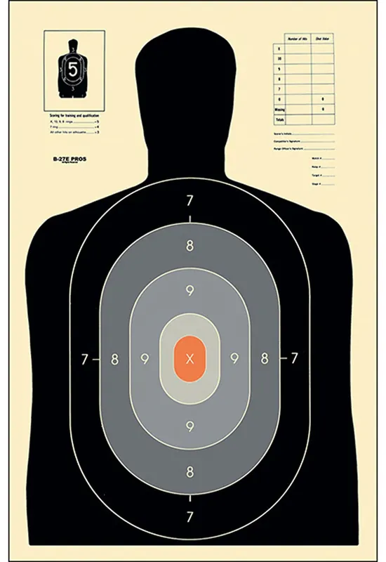 Action Target Pros Silhouette Paper Hanging 23" x 35" Black/Gray/White 100 Per Box