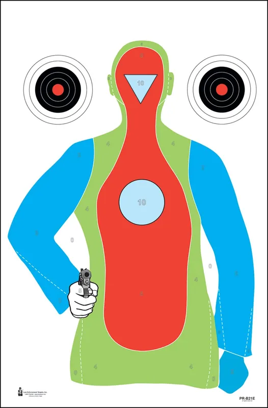 Action Target High Visibility Fluorescent Silhouette Paper Hanging 23" x 35" Multi-Color 100 Per Box