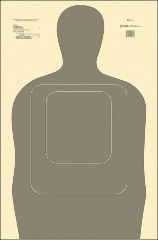 Action Target Standard Silhouette Paper Hanging 24" x 45" Gray/White 100 Per Box