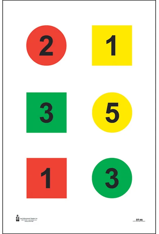 Action Target Training Discretionary Command Circle/Square Paper 23" x 35" Multi-Color 100 Per Box