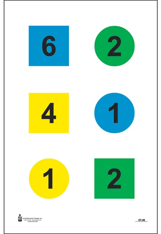 Action Target raining Discretionary Command Circle/Square Paper 23" x 35" Multi-Color 100 Per Box