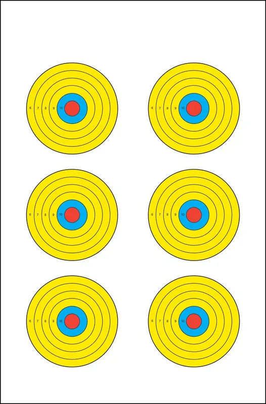 Action Target High Visibility Bullseye Paper 17.50" x 23" Multi-Color 100 Per Box