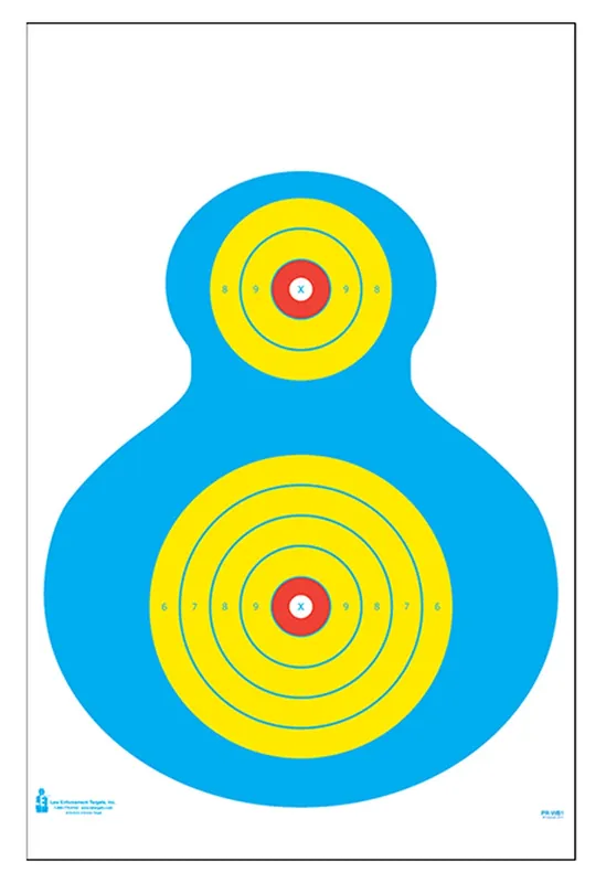 Action Target High Visibility Silhouette Paper 19" x 25" Blue/Yellow 100 Per Box