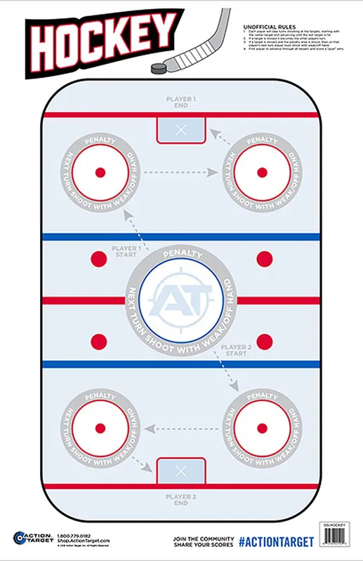 Action Target Hockey Hockeye Paper Hanging 23" x 35" Blue/White 100 Per Box