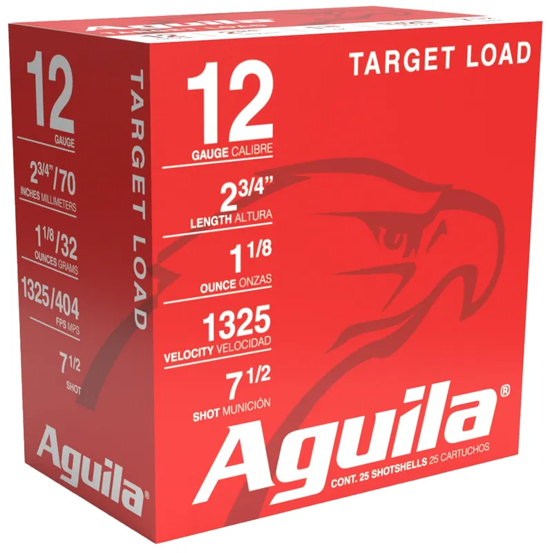 Aguila Sporting Clays High Velocity 12 Ga 2-3/4" 1-1/8 oz 7.5 Lead Shot 25 Shells Per Box