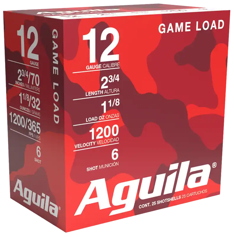 Aguila Birdshot Standard Velocity 12 Ga 2-3/4" 1-1/8 oz 6 Lead Shot 25 Shells Per Box