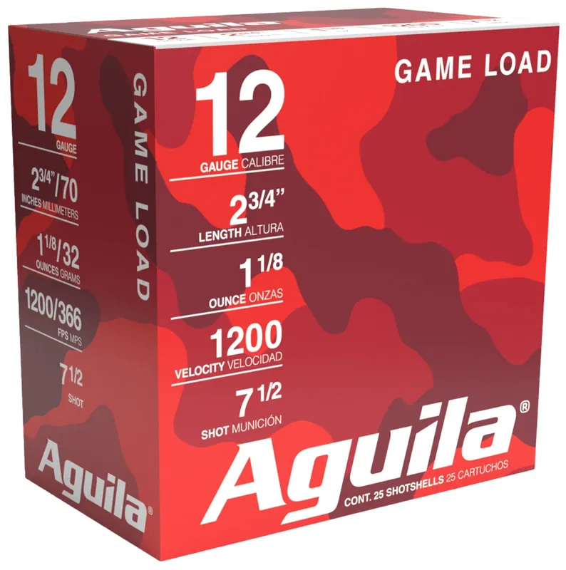 Aguila Birdshot Standard Velocity 12 Ga 2-3/4" 1-1/8 oz 7.5 Lead Shot 25 Shells Per Box