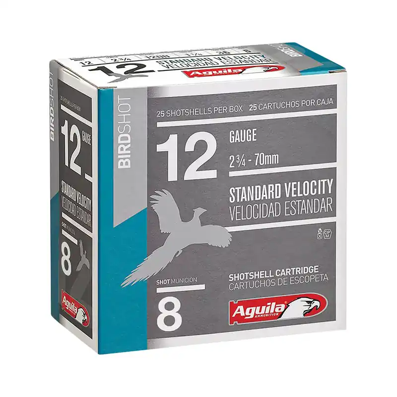 Aguila Birdshot Standard Velocity 12 Ga 2.75" 1-1/8 oz 8 Lead Shot 25 Shells Per Box