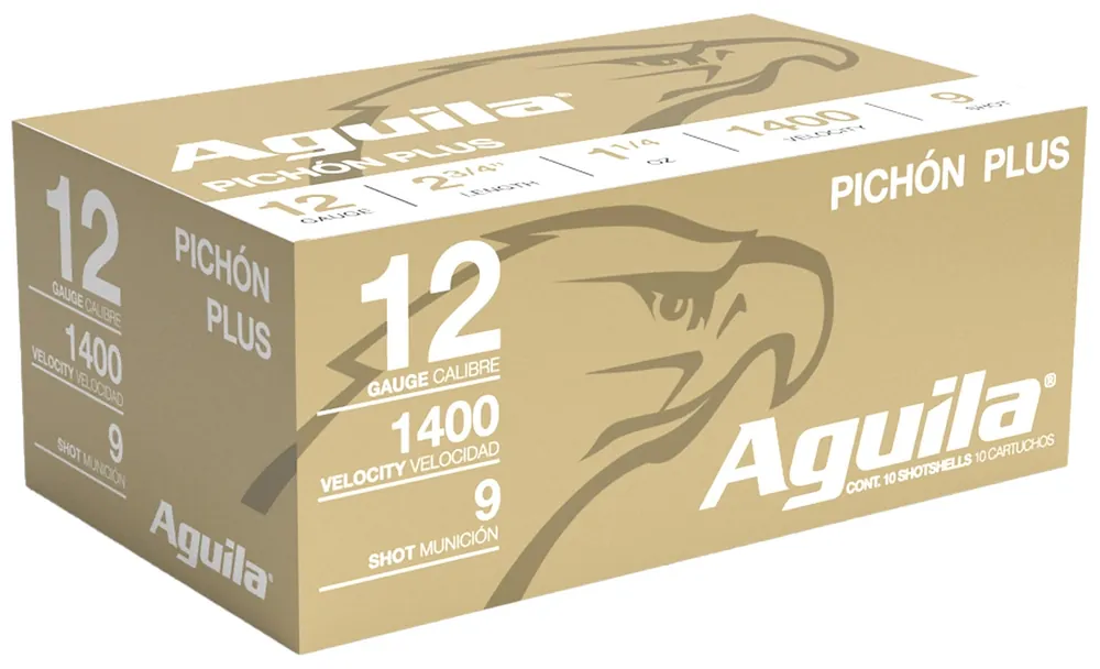 Aguila Pichon Plus High Velocity 12 Ga 2-3/4" 1-1/4 oz 9 Lead Shot 10 Shells Per Box