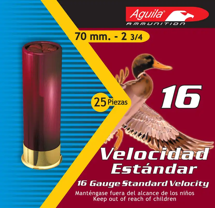 Aguila Birdshot Standard Velocity 16 Ga 2.75" 1 oz 6 Lead Shot 25 Shells Per Box