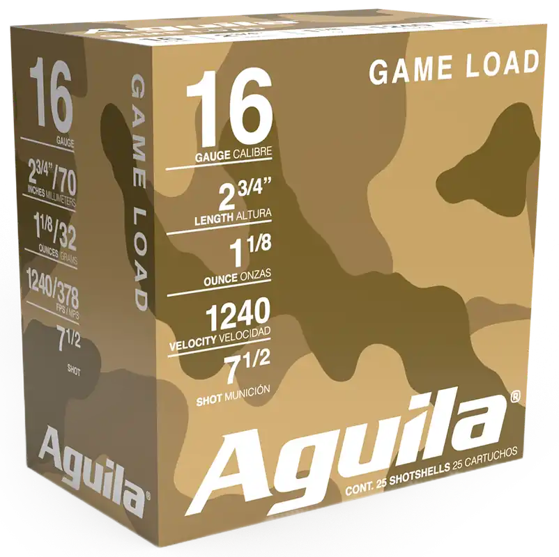 Aguila Birdshot High Velocity 16 Ga 2-3/4" 1-1/8 oz 7.5 Lead Shot 25 Shells Per Box