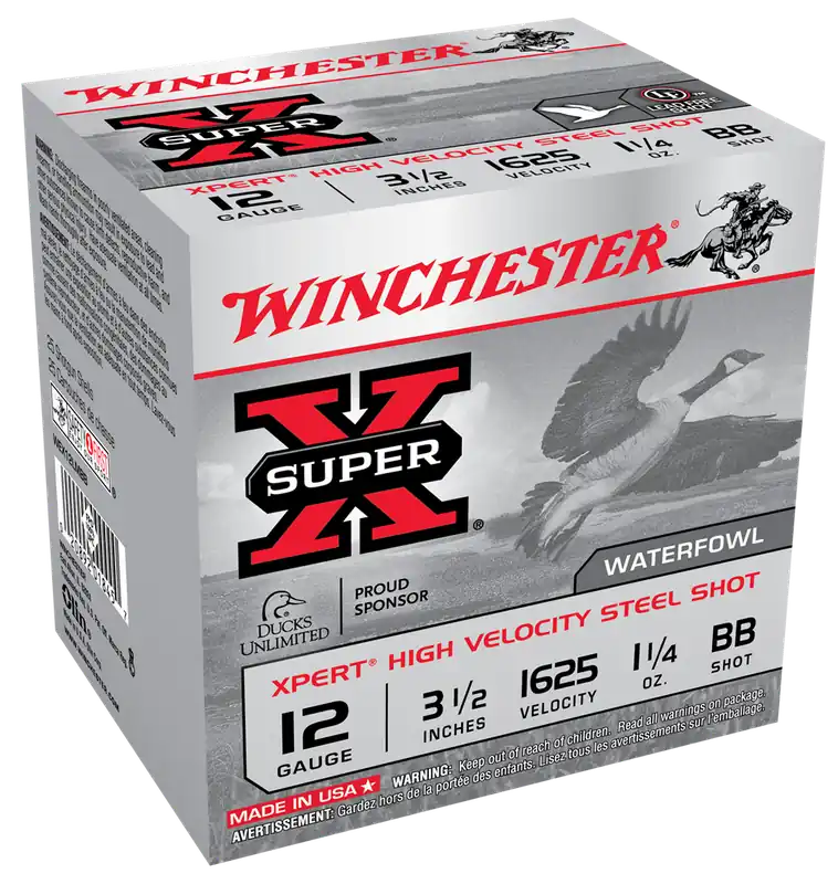 Winchester Ammo Super X Xpert Steel High Velocity 12 Gauge 3.5" 1 1/4 oz BB Shot 25 Bx/ 10 Cs
