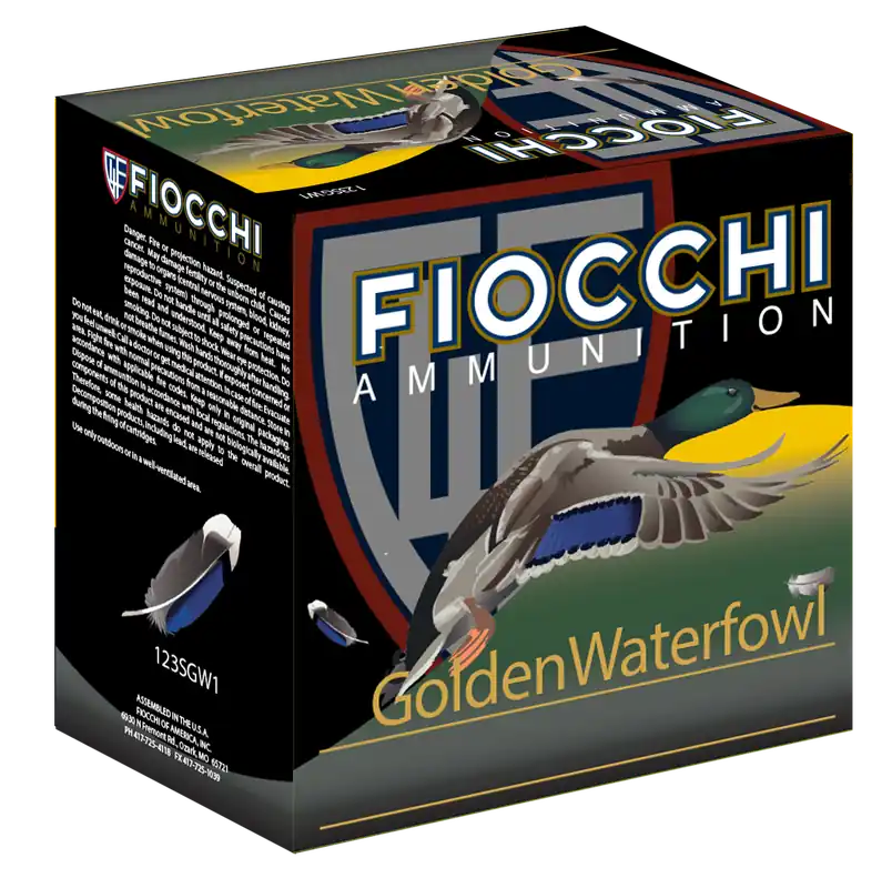 Fiocchi Golden Waterfowl 12 Gauge 3" 1 1/4 oz 1 Shot 25 Bx/ 10 Cs