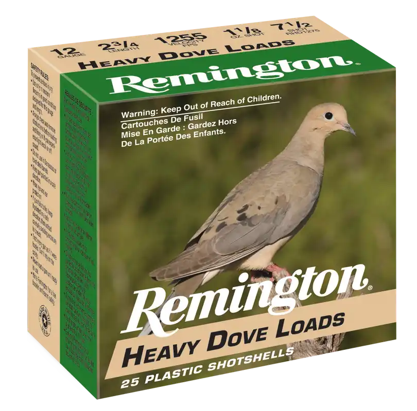 Remington Ammunition Heavy Dove Loads 20 Gauge 2.75" 1 oz 7.5 Shot 25/Box