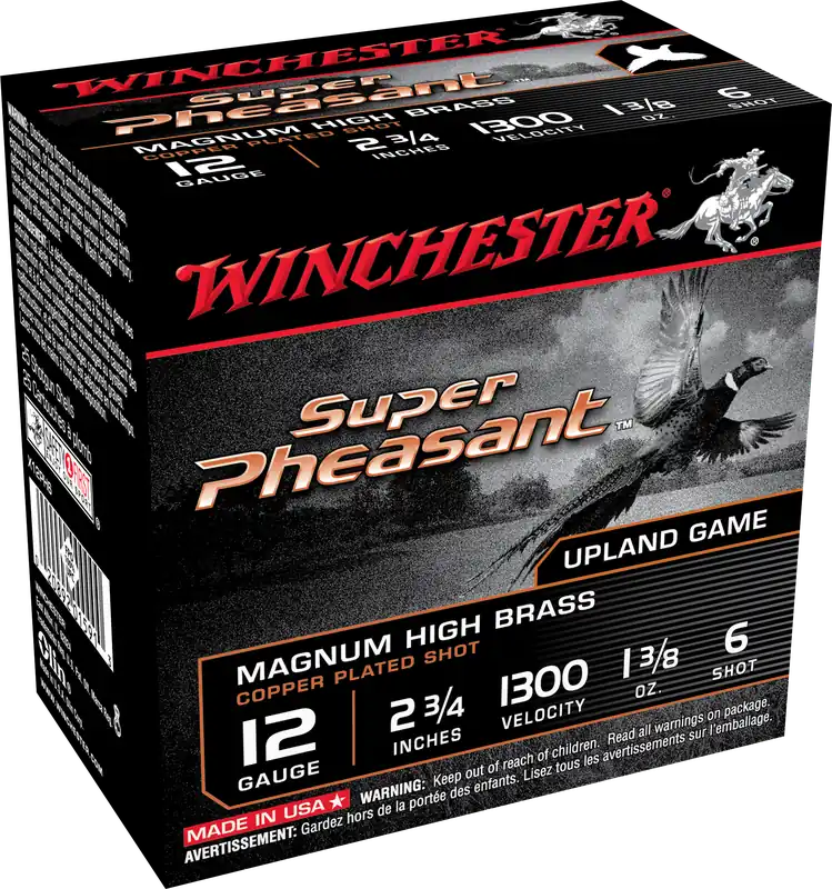 Winchester Ammo Super Pheasant Magnum High Brass 20 Gauge 2.75" 1 oz 5 Shot 25 Bx/ 10 Cs