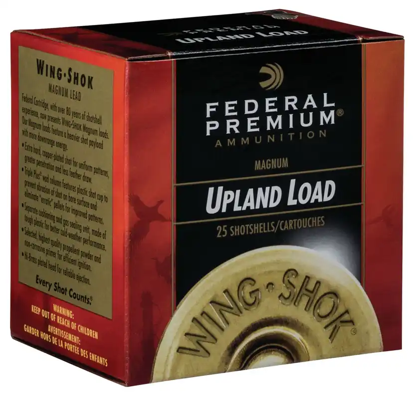 Federal Premium Upland Wing-Shok High Velocity 12 Gauge 2.75" 1 1/4 oz 6 Shot 25 Bx/ 10 Cs