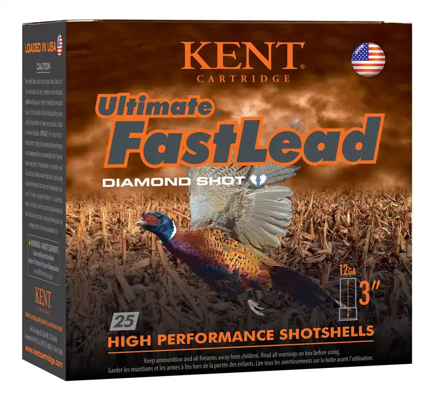Kent Ultimate Fast Lead 12ga 3" 1-3/4oz 6 Diamond Shot 25 Shells Per Box
