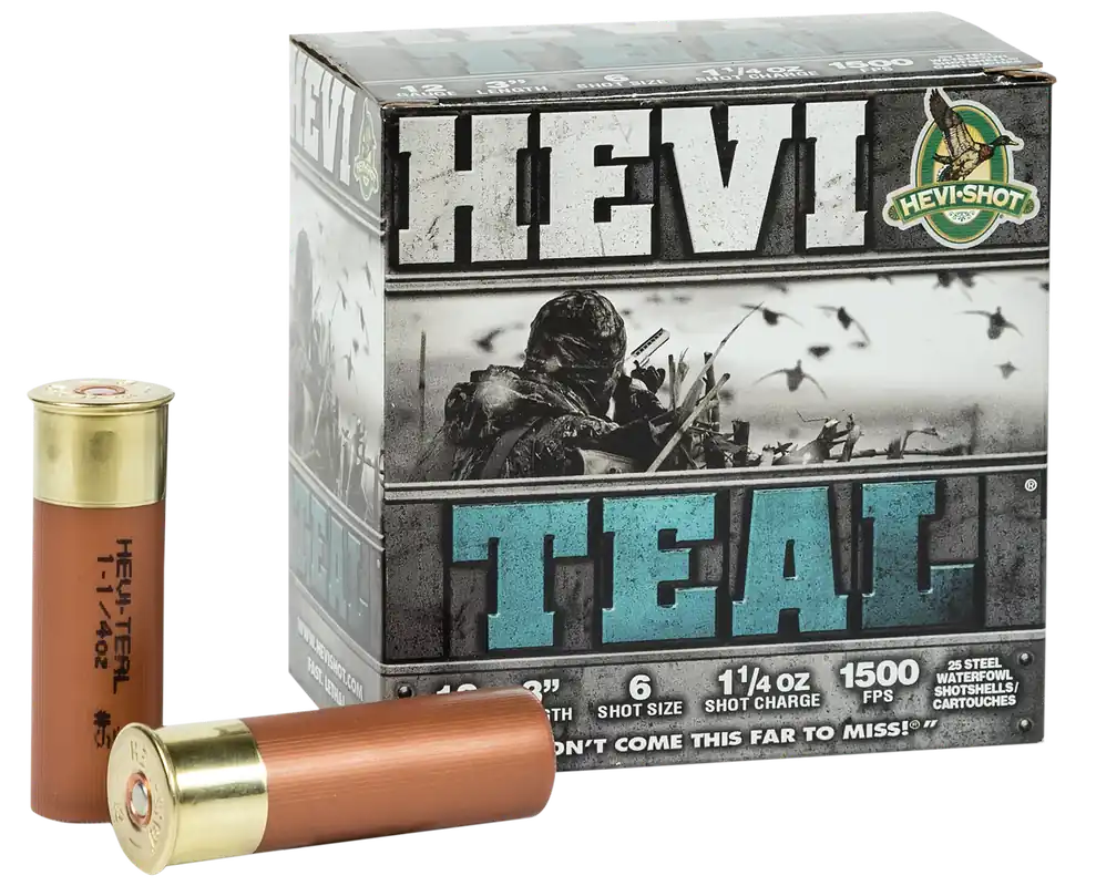 HEVI-Shot Hevi-Teal 12 Gauge 3" 1 1/4 oz 6 Shot 25 Bx/ 10 Cs