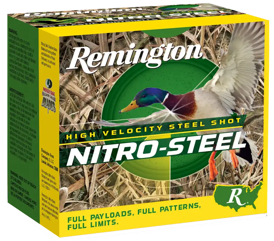Remington Ammunition Nitro Steel 12 Gauge 3.5" 1 1/2 oz 2 Shot 25 Bx/ 10 Cs