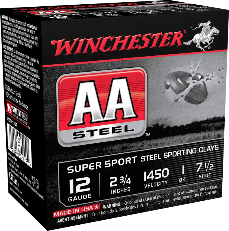Winchester Ammo AA Steel Super Sport 12 Gauge 2.75" 1 oz 7.5 Shot 25 Bx/ 10 Cs