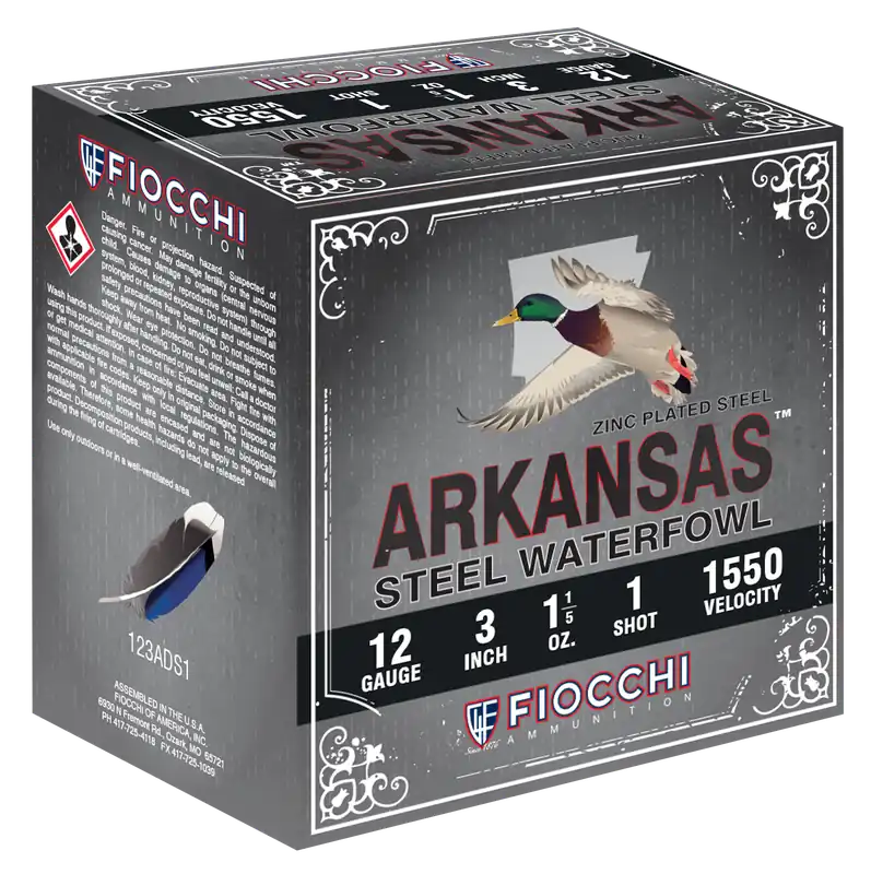 Fiocchi Flyway Steel 20 Gauge 3" 7/8 oz 3 Shot 25 Bx/ 10 Cs