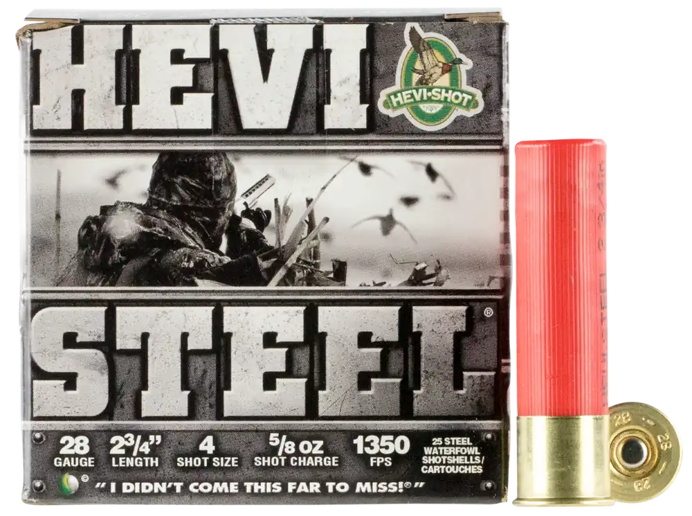 HEVI-Shot Hevi-Steel 28 Gauge 2.75" 5/8 oz 4 Shot 25 Bx/ 10 Cs