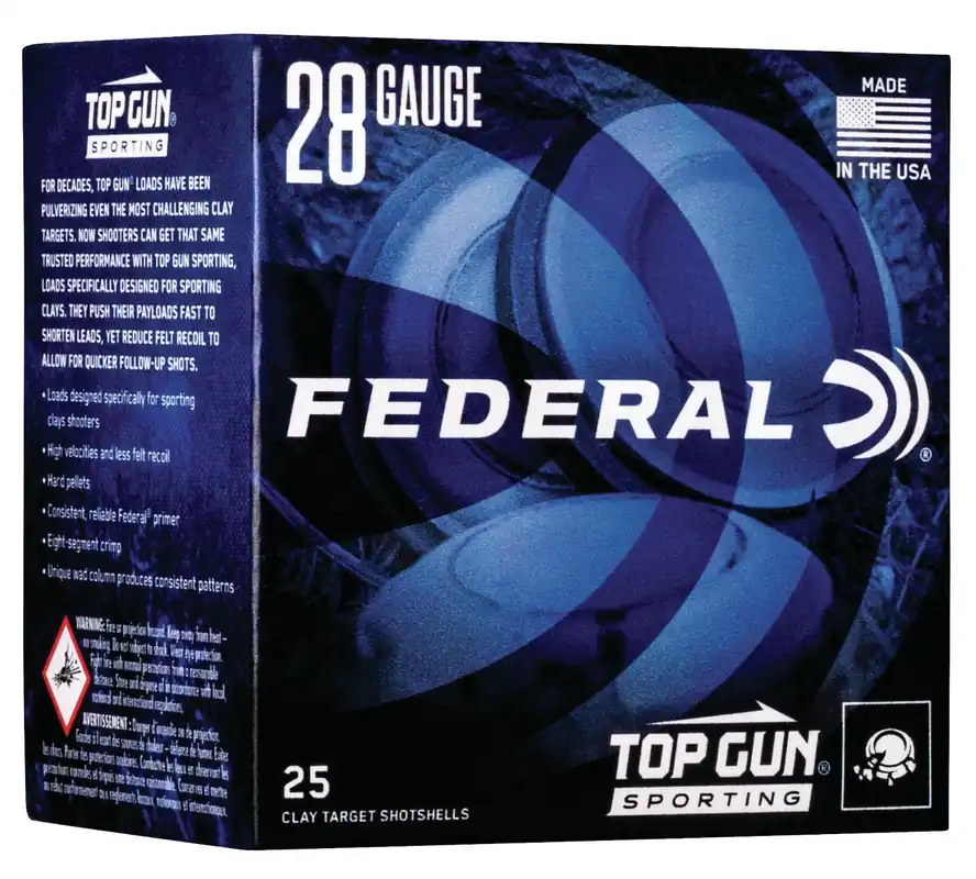 Federal Top Gun Sporting 28 Ga 2.75" 3/4 oz 1330 fps 8 25/Box