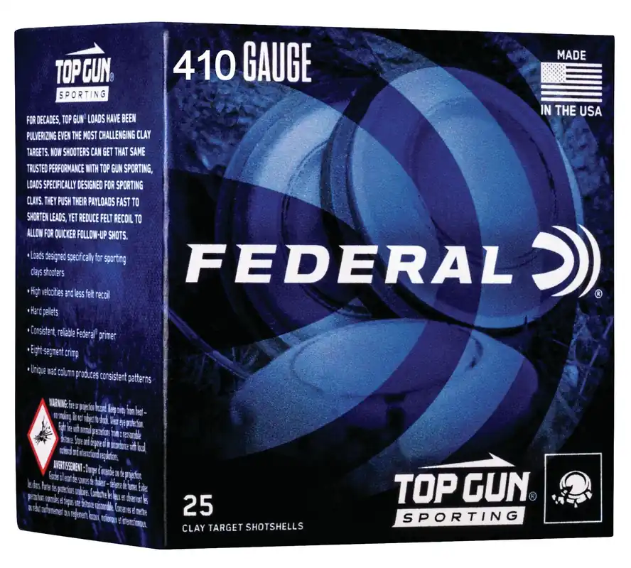 Federal Top Gun Sporting 410 Ga 2.75" 1/2 oz 1330 fps 9 25/Box