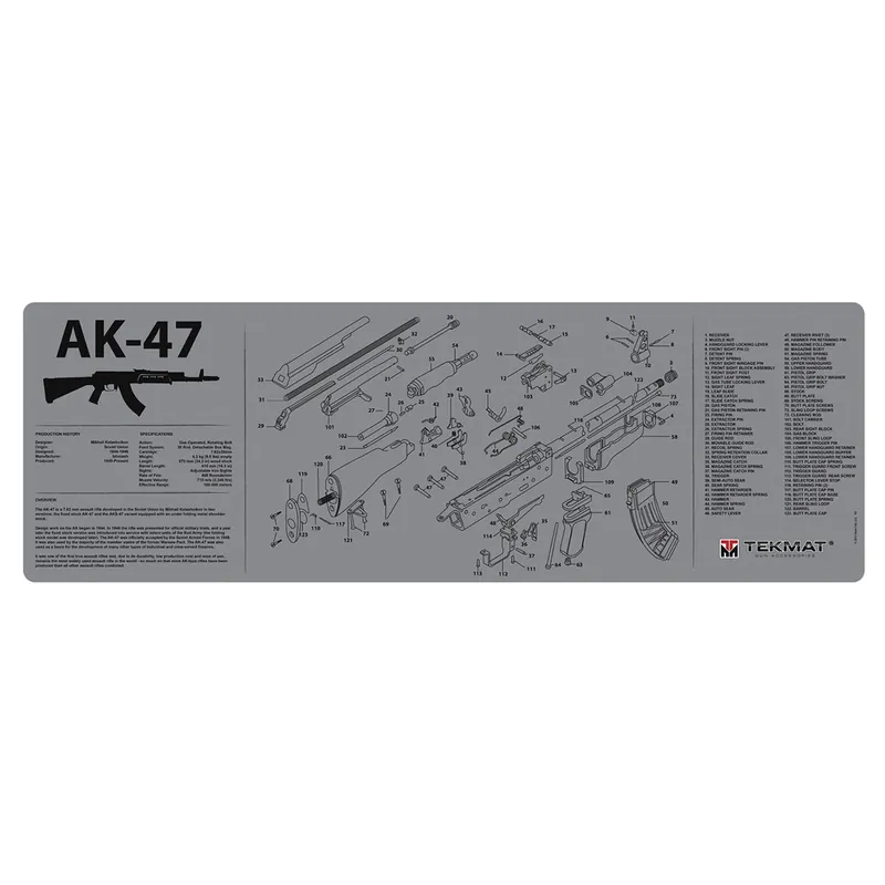TekMat AK-47 Cleaning Mat Parts Diagram