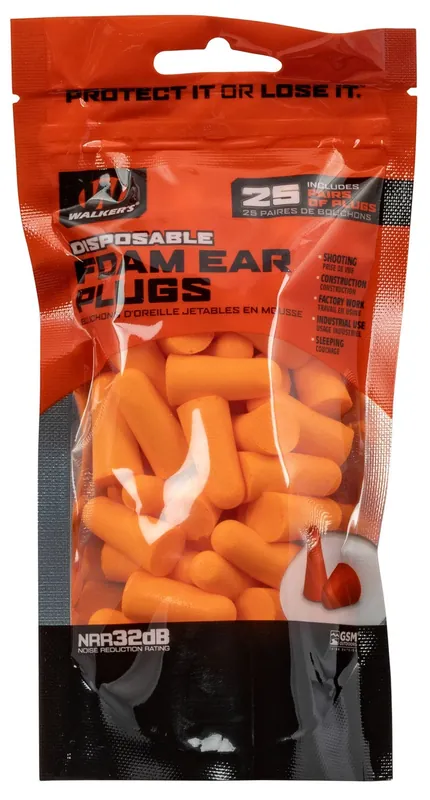 Walker‘s Foam Ear Plugs 32 dB In The Ear Orange Adult