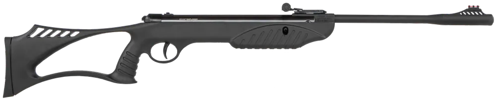 Umarex Ruger Air Guns 2244020 Explorer Youth Spring Piston 177 Pellet 1rd Black Rec/Barrel Black All Weather Thumbhole Stock