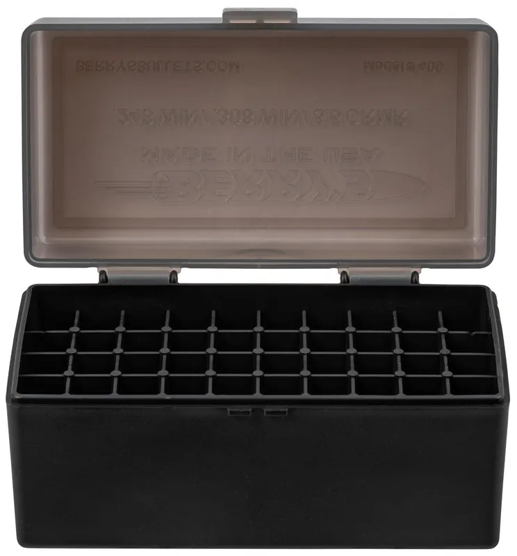 Berrys Ammo Box 308 Win,243 Win 50rd Smoke Lid w/Black Bottom