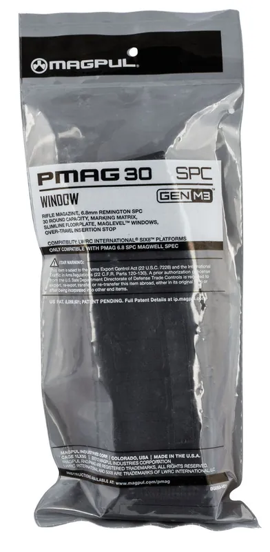 LWRC PMAG Black Detachable 30rd 6.8 SPC for LWRC SIX8