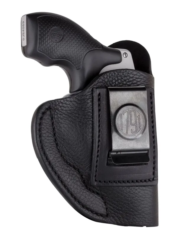 1791 Gunleather SCH IWB Night Sky Black Leather Fits Ruger LCR/S&W J-Frame Belt Clip Mount LH
