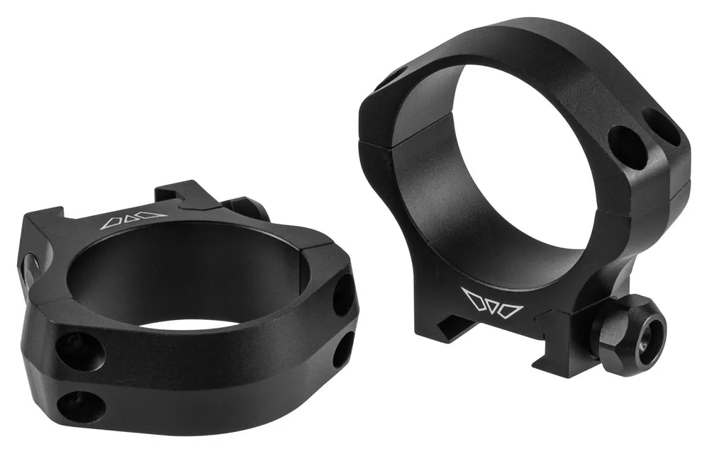 Warne Mountain Tech Scope Ring Set Fixed For Rifle Maxima/Weaver/Picatinny Low 40mm Tube Matte Black Aluminum