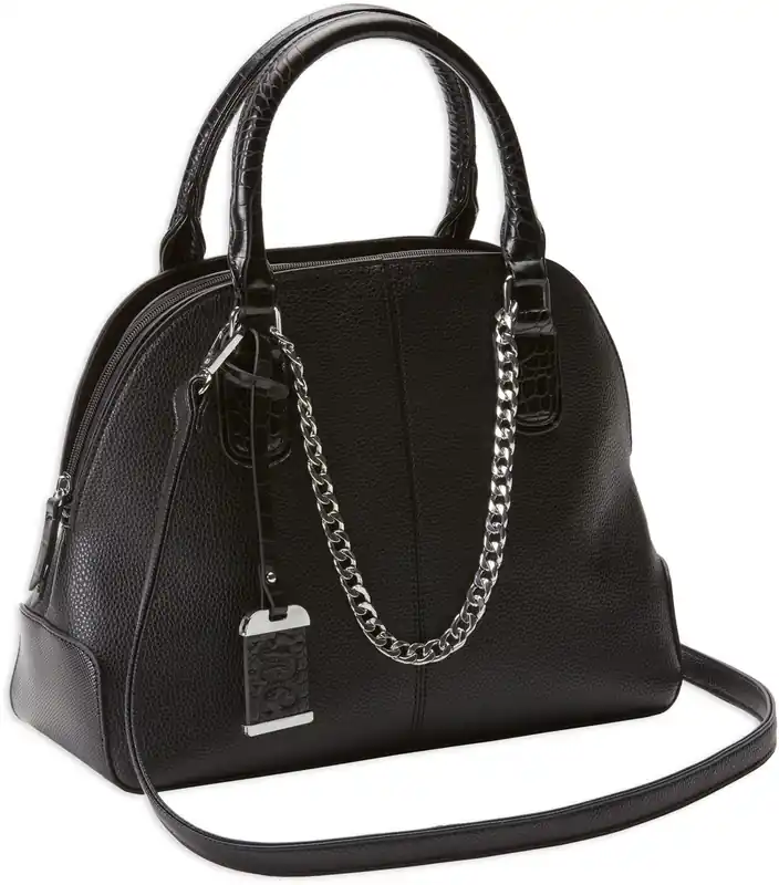 Bulldog Satchel Purse w/Holster Black Leather Most Sm Pistols & Revolvers Ambidextrous Hand
