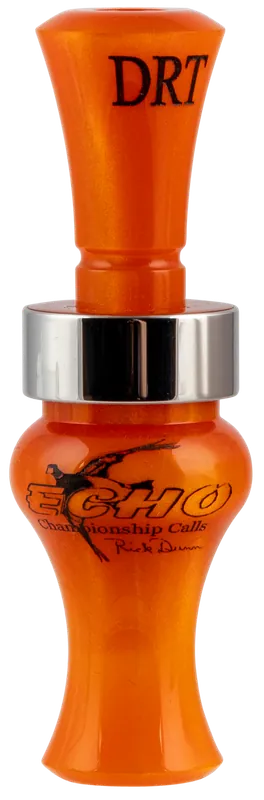 Echo Calls Timber Double Reed Mallard Sounds Duck Call Orange Pearl Acrylic