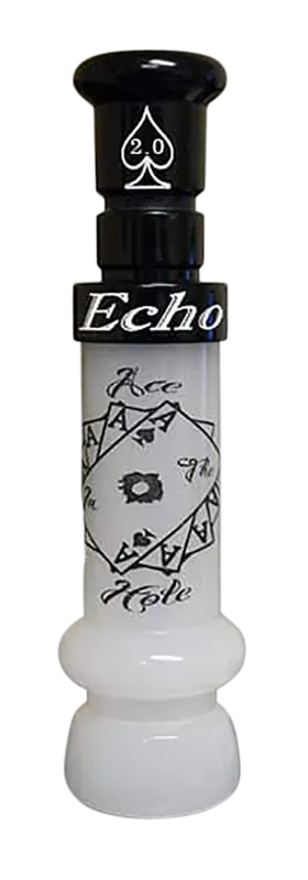 Echo Calls Ace in The Hole Open Call Single Reed Mallard Sounds Duck Call Black/Pearl Acrylic