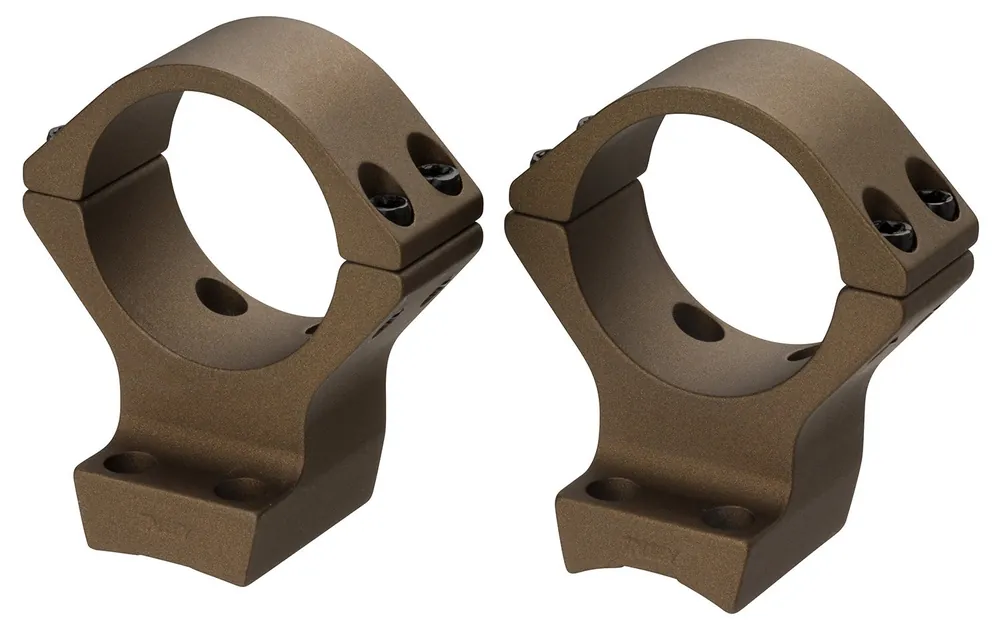 Browning Integrated Scope Mount System Burnt Bronze Cerakote Browning X-Bolt 34mm Tube Medium Rings X-Lock Mount .500" Mount Height Aluminum Rifle