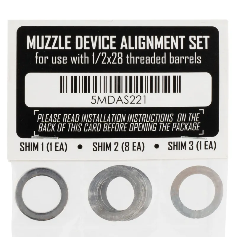 Rugged Suppressor Shim Kit for 1/2"-28 tpi