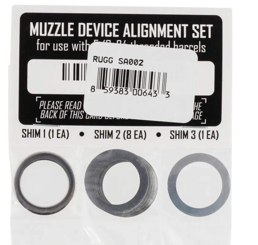 Rugged Suppressor Shim Kit for 5/8"-24 tpi