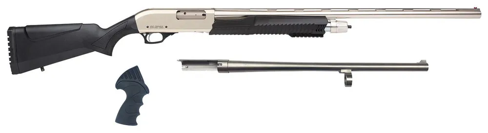Rock Island Meriva 3-in-1 Combo 12 Gauge 5+1 3" 18.50" Cylinder Bore, 28" Vent Rib Barrels Chrome Rec Black Synthetic Stock Right Hand (Full Size)