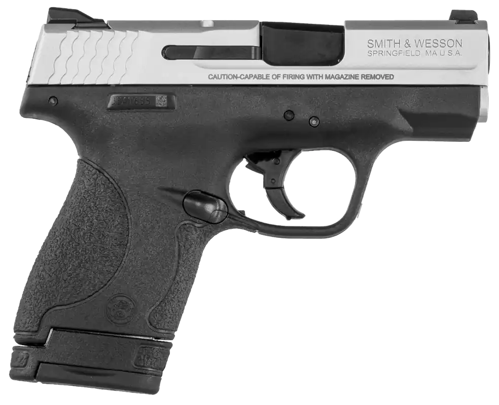 S&W M&P Shield 9mm 3.10" 7+1 or 8+1 Black Polymer Frame Aluminum Cerakote Finished Steel Slide 3-dot Sights 13219
