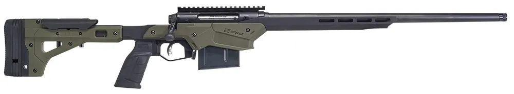 Savage Arms Axis II Precision Rifle .243Win 10+1 22" Threaded Barrel Adjustable Aluminum Chassis AccuTrigger Blk/Grn 57550