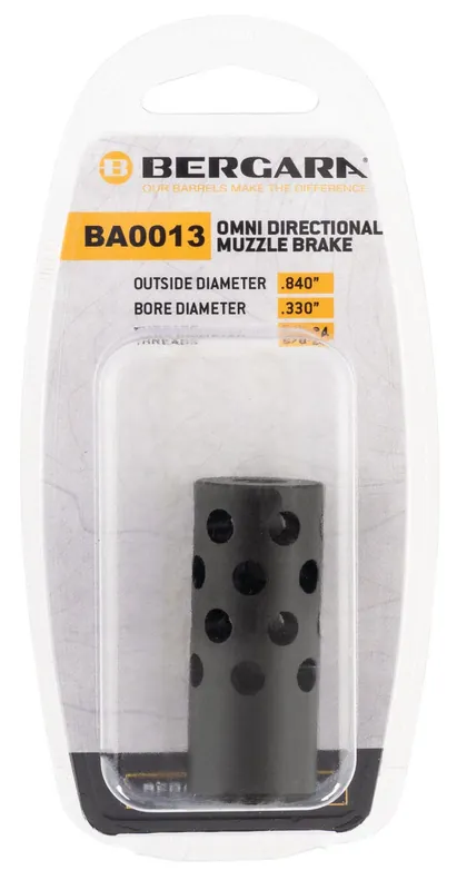 Bergara Rifles Omni 3 Black Nitride 416R Stainless Steel with 5/8"-24 tpi Threads, 2" OAL & .840" Diameter for 30 Cal Bergara HMR, BMP, Premier LRP