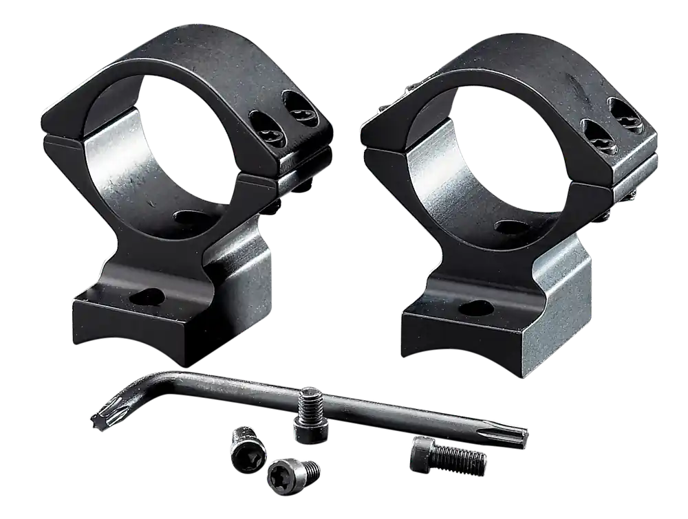 Browning 12395 Integrated Scope Mount System Scope Ring Set Browning BAR/BLR Medium 1" Tube Blued Gloss Aluminum