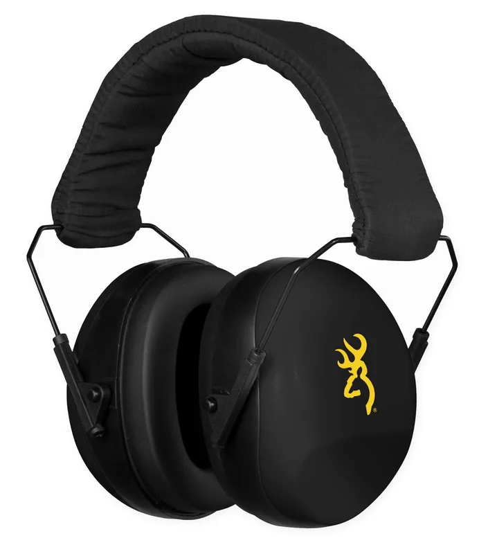 Browning Buckmark II Hearing Protector 27 dB Over the Head Black Ear Cups for Adults